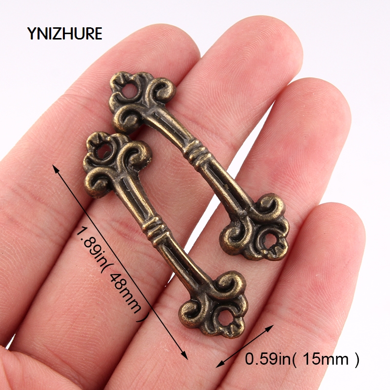 50pcs Mini vintage handle 48*15mm metal antique box drawer knobs old door knob retro kitchen cabinet handles|cabinet handles|vintage handleskitchen cabinet handles - AliExpress