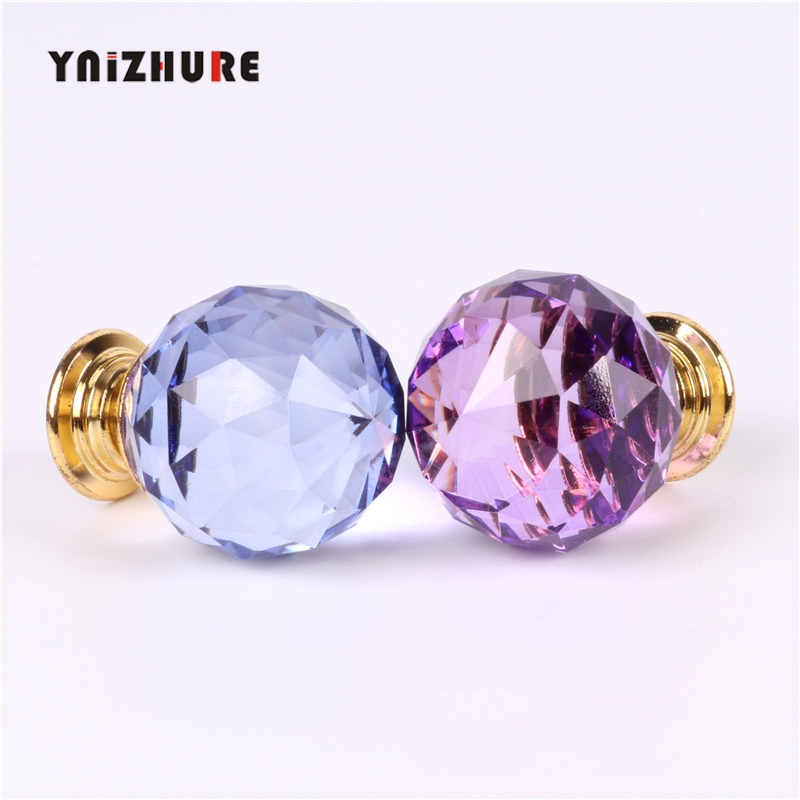 YNIZHURE Colors Gold Crystal Glass Gold Knobs Closet Dresser Drawer Kitchen Cabinet Pull Wardrobe Cupboard Handle 1PC|Cabinet Pulls|   - AliExpress