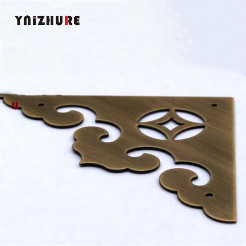 4pcs 80mm Chinese Antique Furniture, Copper Brass Fittings Wooden Jewelry Box Copper Wrap Angle Corner|Corner Brackets|   - AliExpress