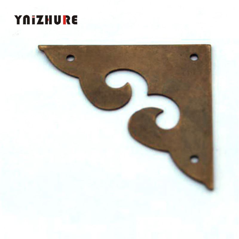 16pcs 45MM Antique Furniture Copper Classical  Accessories Chinese All Copper Corner flower Gusset Wrap Angle Corner|Corner Brackets|   - AliExpress