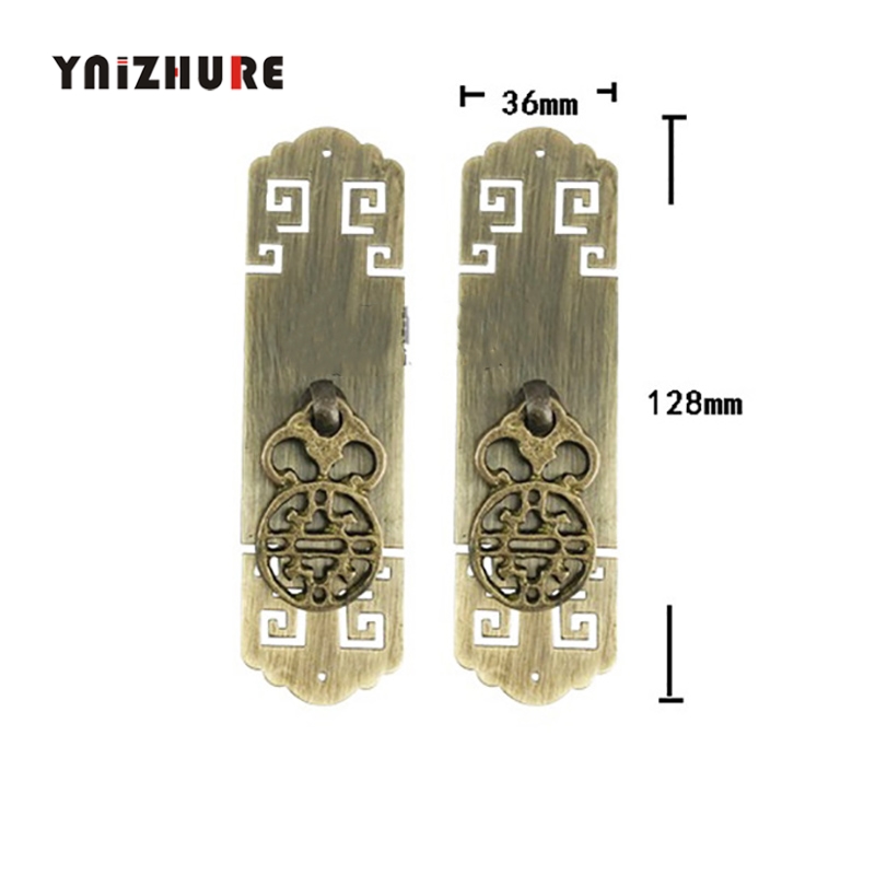 Antique Door handle Retro Brass Furniture Handles Cabinet Doors Double Doorhandle decoration accessories screw mounting|Cabinet Pulls|   - AliExpress