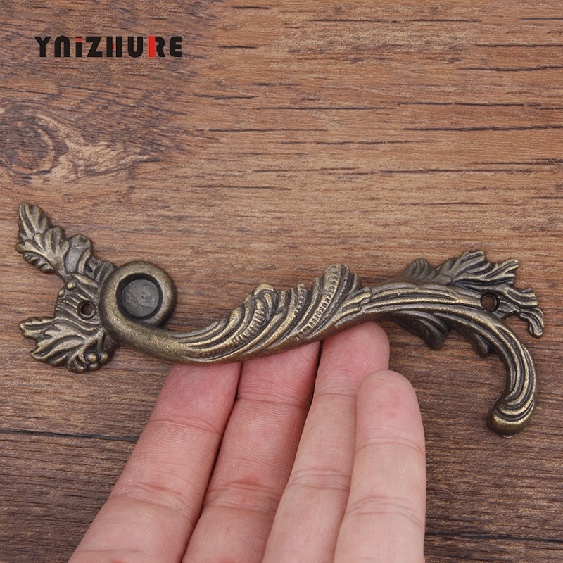 1PCS Leaves Striped Carved Handle,Full Solid Metal Kitchen Handle ,Cabinet Drawer Handle ,Door Knobs Handle Bronze Tone|Cabinet Pulls|   - AliExpress