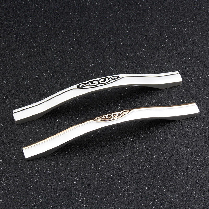 Puxador 96mm/128mm Pastoral Style Silver& Black Zinc Alloy Kitchen Furniture Cabinet Handle Bedroom Drawer Pulls Accessories|drawer pulls|cabinet handlesfurniture handle silver - AliExpress