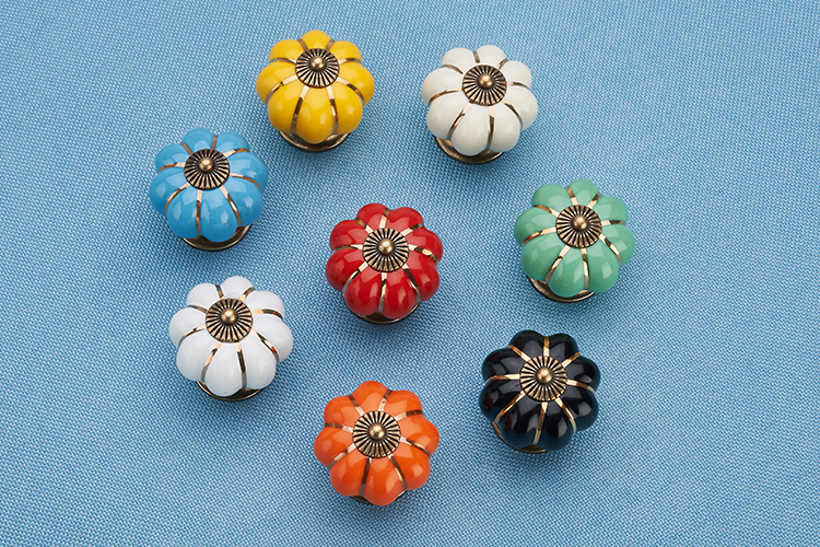 Cabinet Knobs Furniture Knobs Ceramic Handle Seven Color Pumpkin Cartoon Pasta Modern Simple Cabinet Drawer Factory Direct|cabinet drawer|cabinet knobsfurniture knobs - AliExpress