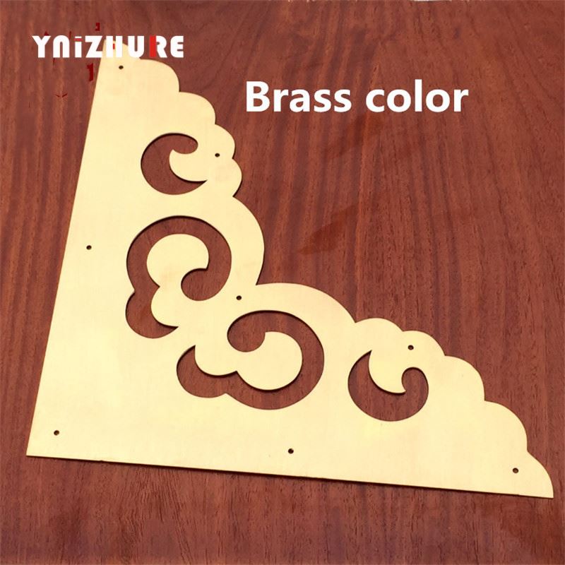 4pcs 200mm Chinese Antique Solid Wood Doors Copper Sheet Wrap Angle Corner Flower Screen Cabinet Furniture Decorative Corner|Corner Brackets|   - AliExpress