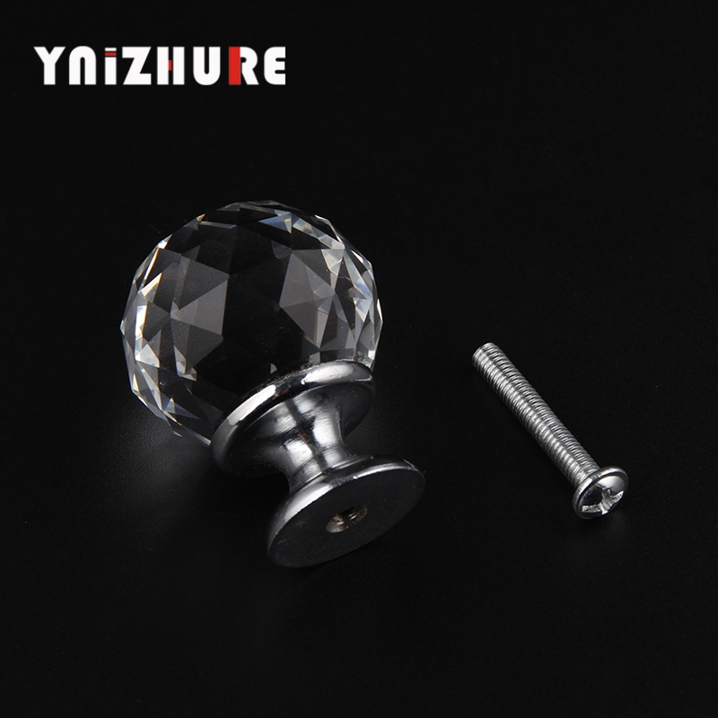 YNIZHURE 30mm Crystal glass ball Shape Design Crystal Glass Cupboard Pulls Drawer Knobs|Cabinet Pulls|   - AliExpress