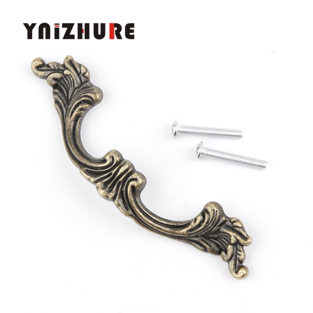 YNIZHURE 10PCS 115mm Leaves Striped Vintage Kitchen Cabinet Cupboard Dresser Door Drawer Ring Pull Handles Dresser Drawer Knobs|Cabinet Pulls|   - AliExpress