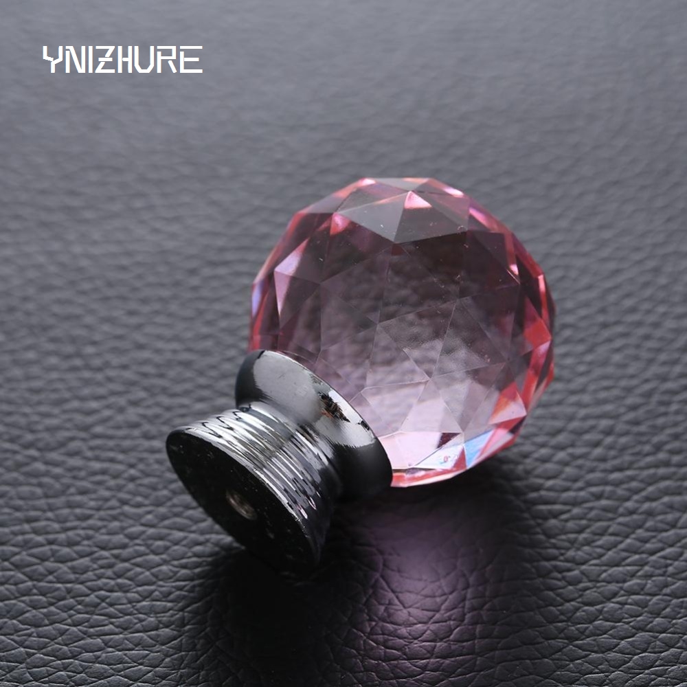 10pcs 30mm Pink Color Door Drawer Pull Handle Diamond Wardrobe Knobs K9 Crystal Glass Alloy Cabinet Drop Furniture Handles|drawer pull handles|furniture handledrop pull handles - AliExpress