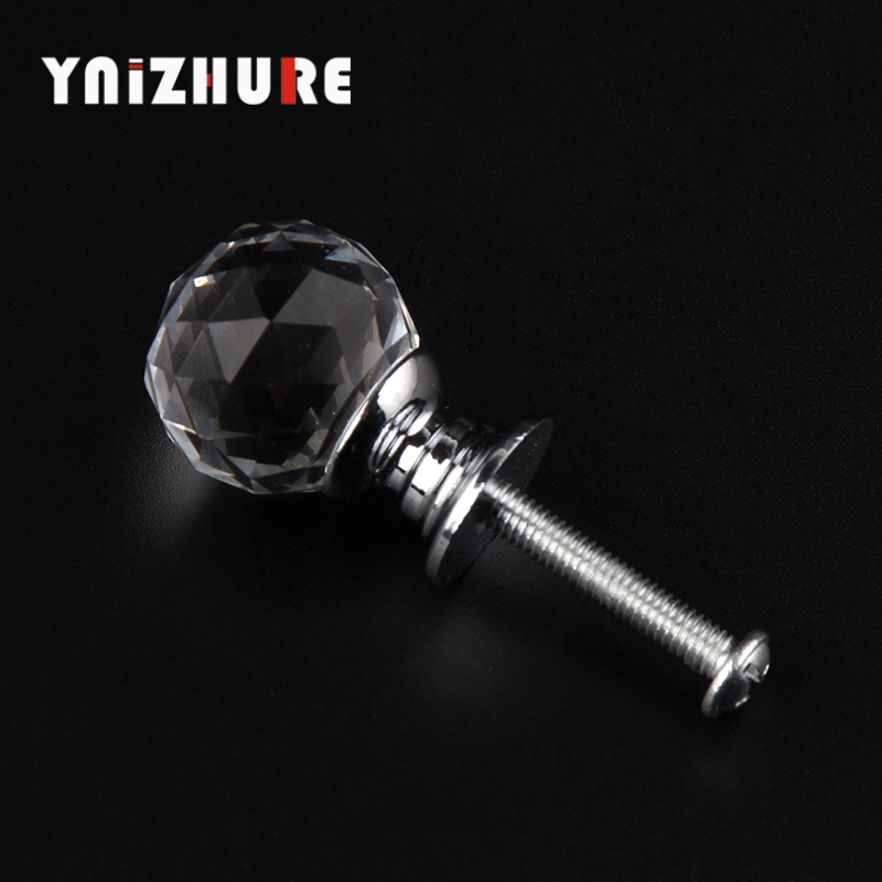 YNIZHURE 20mm Crystal Ball Design Clear Crystal Glass Knobs Cupboard Drawer Pull Kitchen Cabinet Wardrobe Handles Hardware|Cabinet Pulls|   - AliExpress