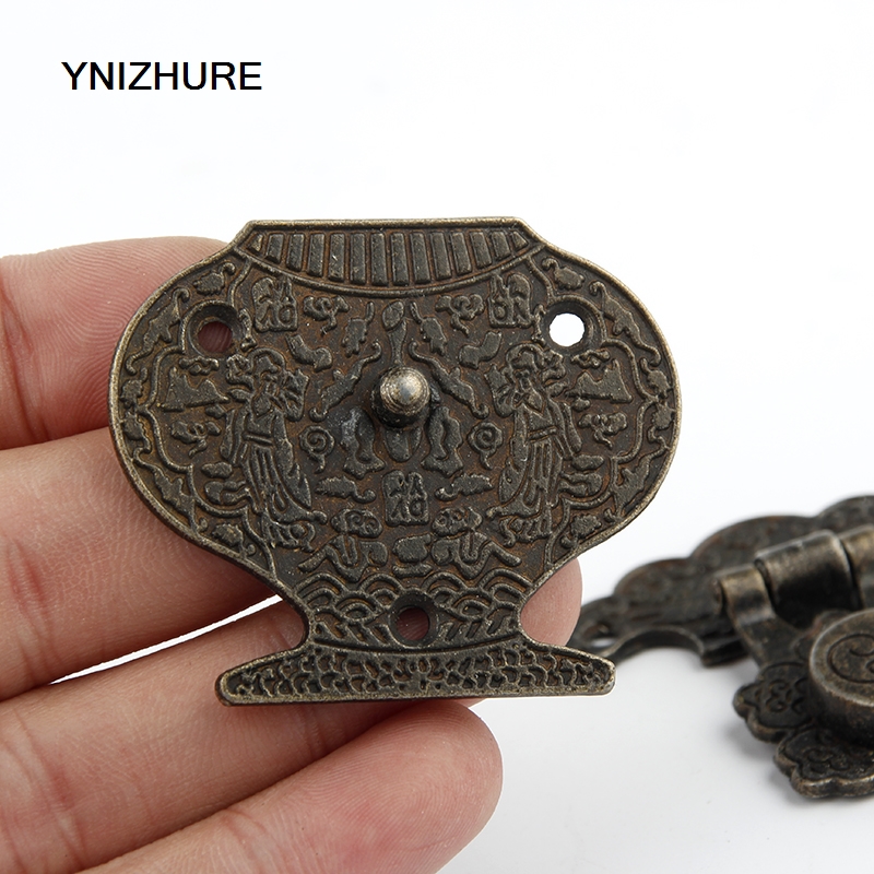 10PCS 63*78mm Antique Box Buckle lock Hasp Vase Shape carved antique Bronze Zinc Alloy Hardware Accessories Decorative Hardware|lock hasp|box bucklehasp lock - AliExpress