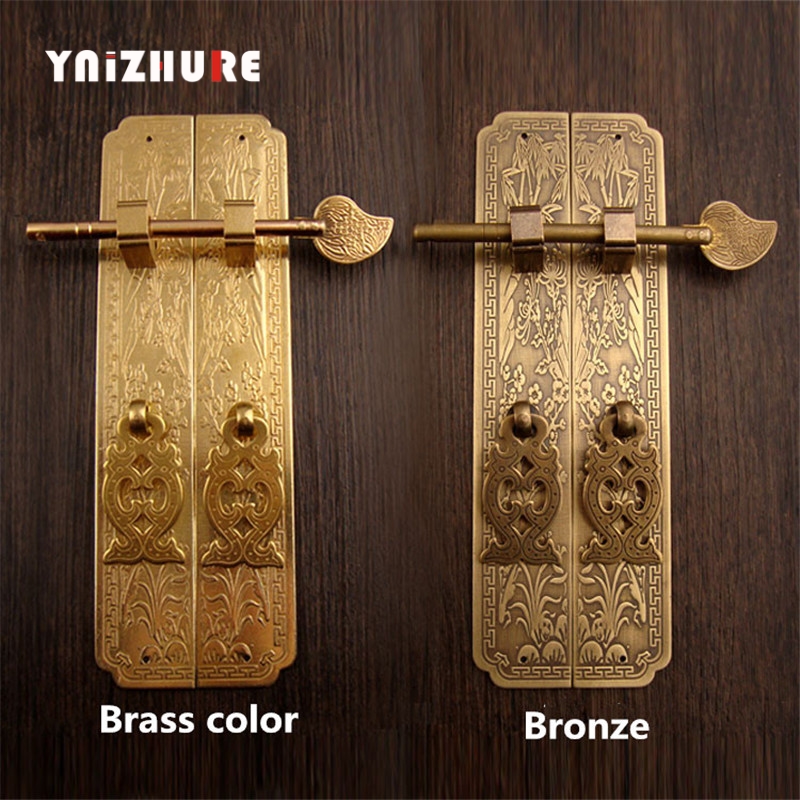 15cm/18cm Door Handle ChineseSstyle Retro Pure Copper Antiqu Furniture Handle Cabinet Pair Straight Handles|Cabinet Pulls|   - AliExpress