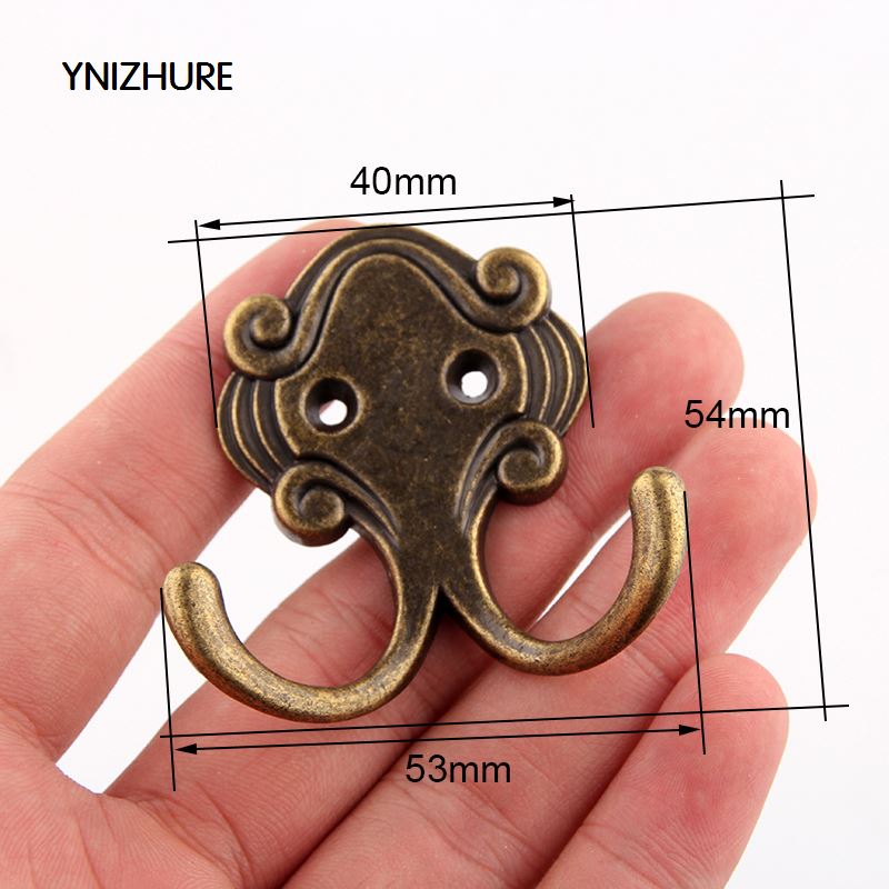 10pcs 40*55*53mm Vintage Hanger Hook Cloth Hook Antique Zinc Alloy Door Hooks for Clothes Coat Hat Bag Towel Hanger Bedroom|hook|   - AliExpress