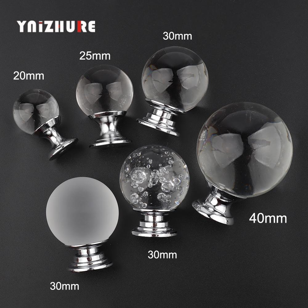 YNIZHURE Brand Design 20 40mm Crystal Glass Knobs Handles Dresser Drawer Kitchen Cabinet Pull Cupboard Handle|Cabinet Pulls|   - AliExpress