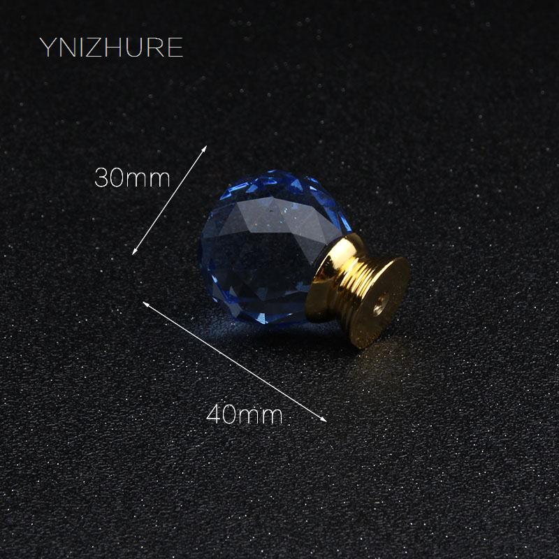 10pcs 30mm Treasure Blue Crystal Glass knob Drawer Door Wardrobe handle Dresser TV Cabinet Furniture Accessories hardware|glass knobs|crystal glass knobwardrobe handles - AliExpress