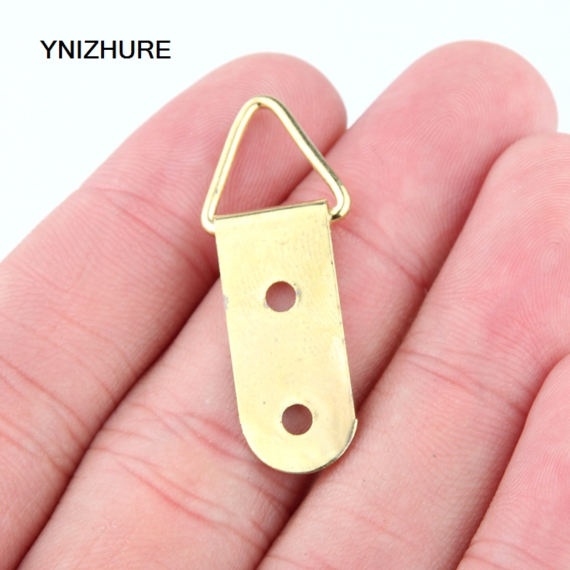 50pcs 11*14*38MM Photo Hanging Golden 2 holes D Ring Picture Oil Painting Family portrait Triangle hook hardware accessories|hardware hooks|accessory hookpicture hanging hardware - AliExpress