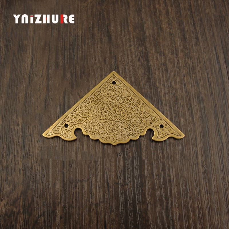 8pcs Antique Copper Angle Sheet Angle Flower Chinese Furniture Accessories Pure Copper Brass Paste The Corner|Corner Brackets|   - AliExpress