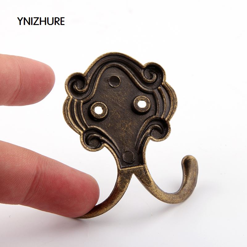 10pcs 40*55*53mm Vintage Hanger Hook Cloth Hook Antique Zinc Alloy Door Hooks for Clothes Coat Hat Bag Towel Hanger Bedroom|hook|   - AliExpress