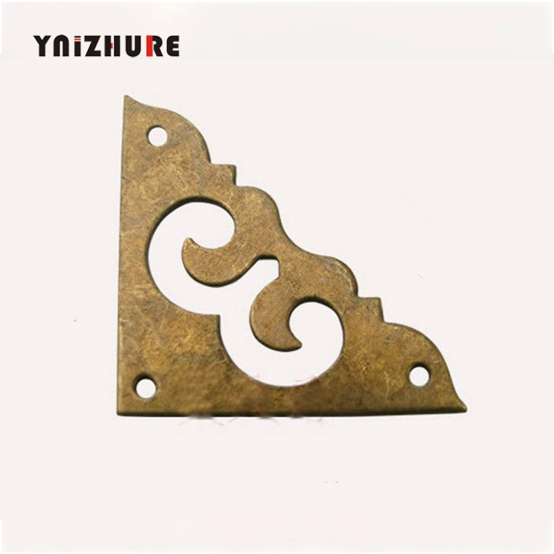 16pcs 30mm Chinese Antique Furniture Copper Wrap Angle Corner Piece Cabinet Door Corner Flower Piece Of Hardware Accessories|Corner Brackets|   - AliExpress