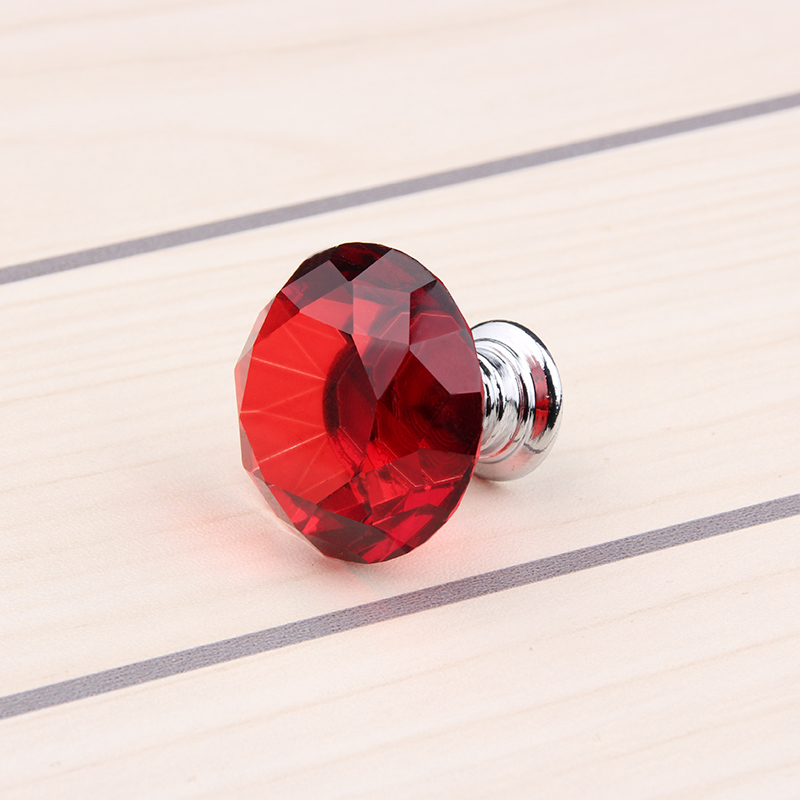 10pcs 30mm  High Quality Diamond Shape Crystal Glass Drawer Cabinet Pull Handle Knob Red Free Shipping|handle knob|pull handle knobknob red - AliExpress