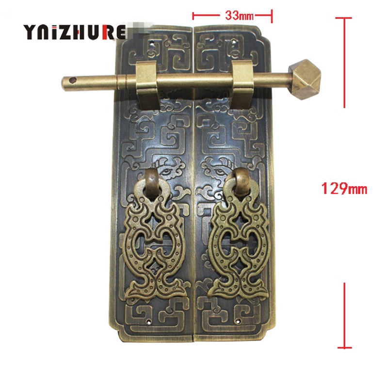 Antique Furniture OnThe Door Handle Brass  Rings Cabinet Door Decorative Accessories Carved Designs|Cabinet Pulls|   - AliExpress