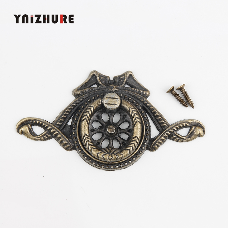 100*54mm 10PCS Antique Ring Handle Traditional Retro Furniture Drawer Cupboard Handle Knob Bronze Pull Furniture Decoration|Cabinet Pulls|   - AliExpress