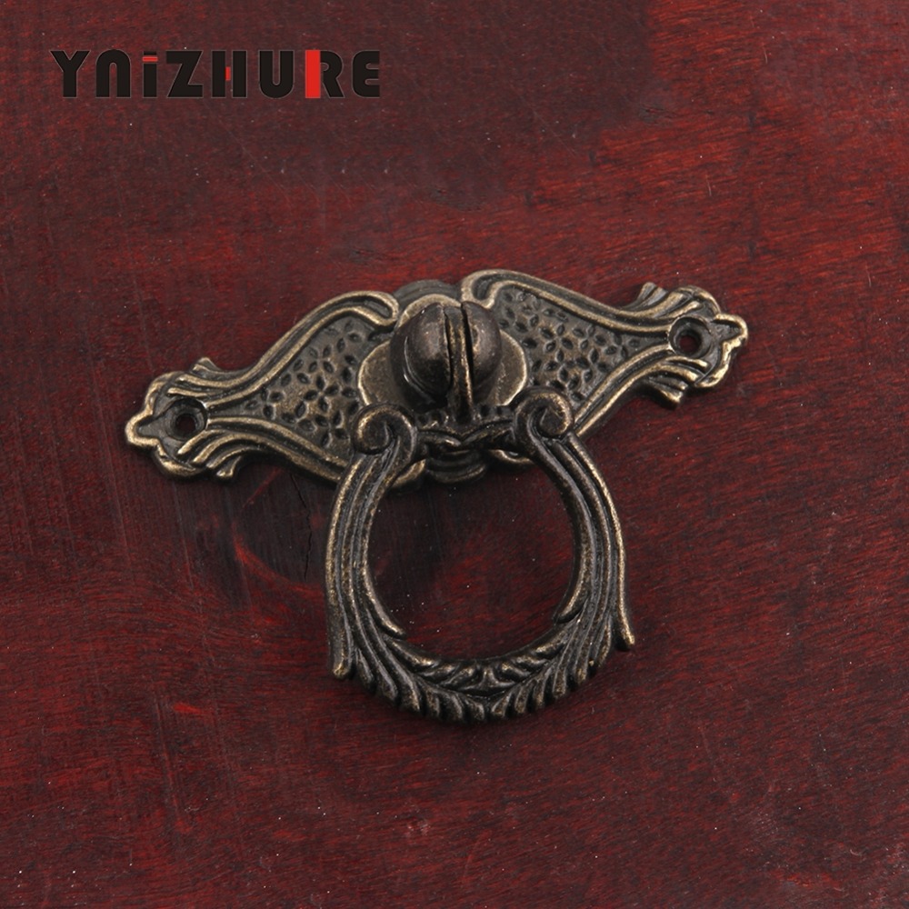 YNIZHURE 10PCS Antique Furniture Handles Vintage Cabinet Knobs Kitchen Cupboard Dresser Door Drawer Ring Pull Handles 65*50MM|Cabinet Pulls|   - AliExpress