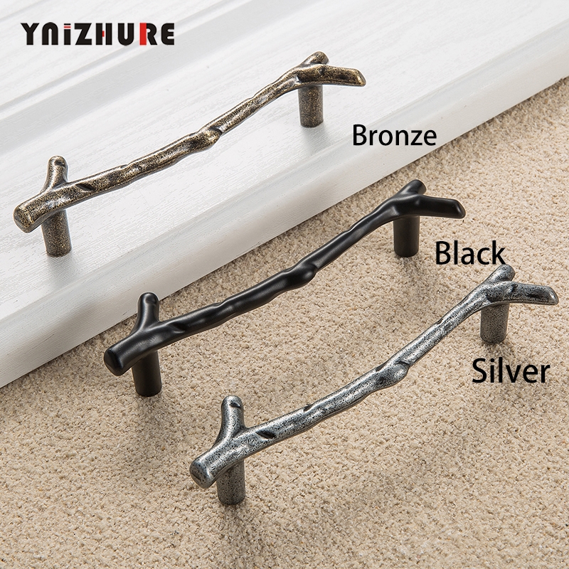 Fashion Tree Branch Furniture Handle 96mm 128mm Black Silver Bronze Kitchen Cabinet Handles Drawer Knobs Door Pulls Hardware|Cabinet Pulls|   - AliExpress