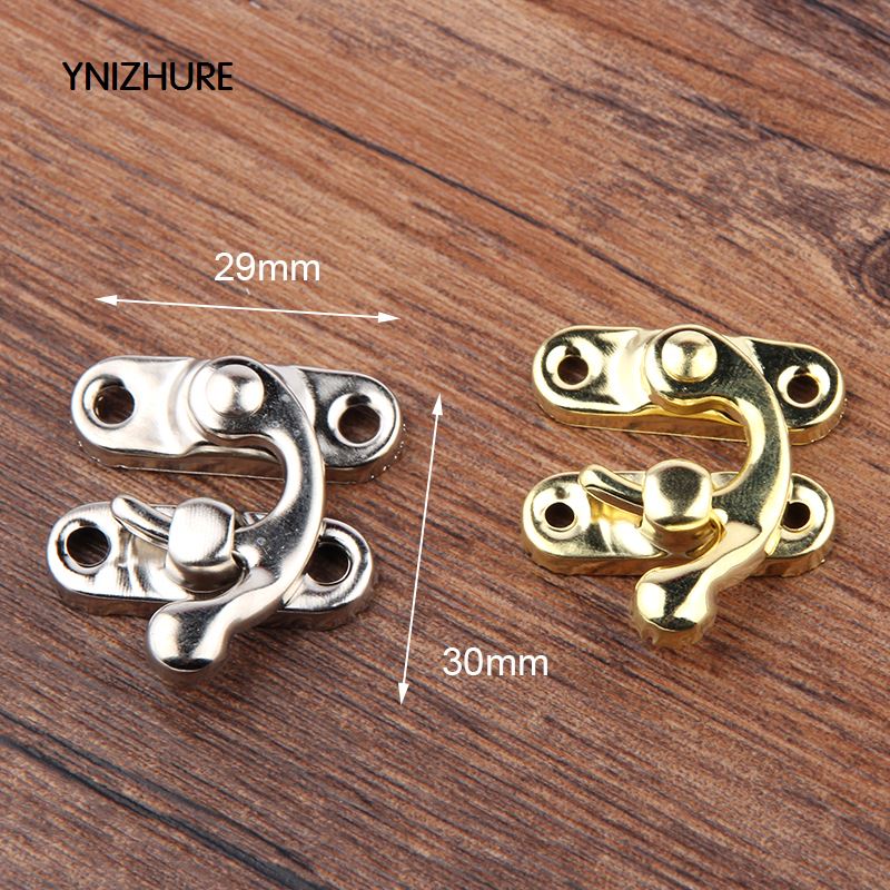 YINZHURE 30PCS 29*33mm Decorative Jewelry Gift Box Wooden Box Hasp Antique Suitcase Hook Gold Silver With Screws|box hasp|wooden screw boxsilver silver - AliExpress