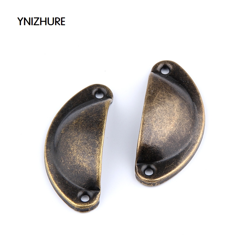 50pcs 50*20mm  Sale Promotion Tiradores Muebles Metal Antique Drawer Handle Medicine Cabinet Green Ancient Shell Semicircle|drawer handles|antique drawer handlestiradores muebles - AliExpress