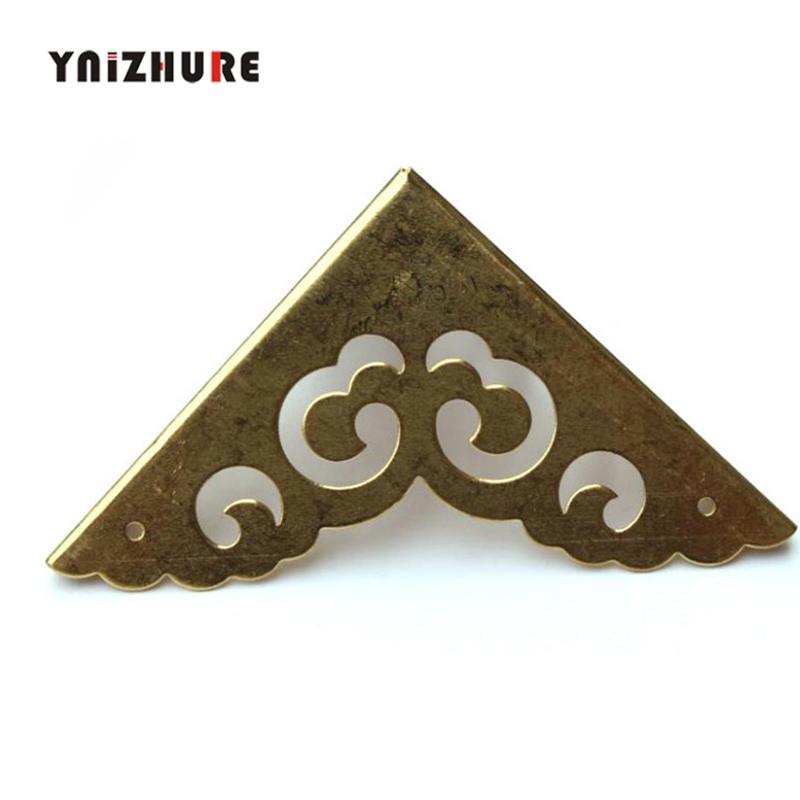 4pcs 65mm Antique Copper Wrap Angle Corner  Furniture Wooden Box Cabinet CopperGusset Cornerr Triangle Angle Code|Corner Brackets|   - AliExpress