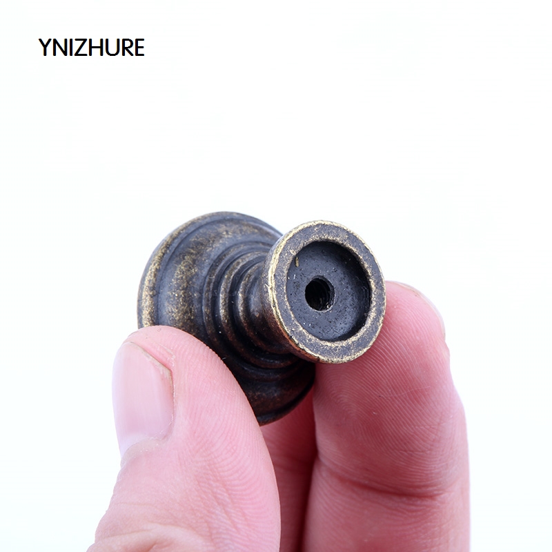 Ynizhure 10pcs 25*22mm Puxadores  Antique Handle Flower Round Brass Knobs And For Cabinets Single Hole Door Bronze Zinc Alloy|brass knobs|handle flowerantique handle - AliExpress