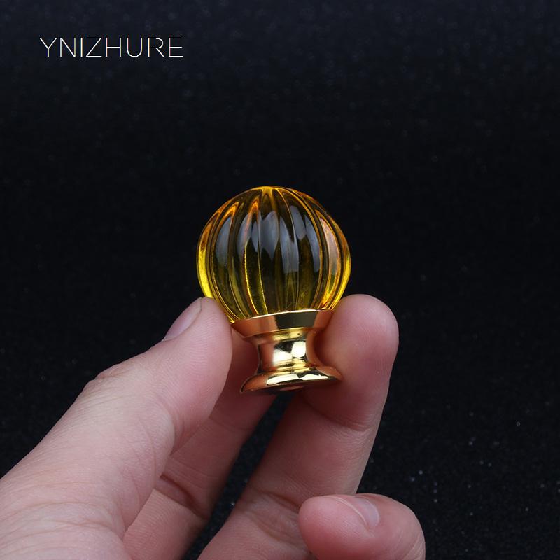 Puxadores Puxador Golden 30mm Crystal Glass Pumpkin Ball Shape Knob Furniture Drawer Cabinet Moving Door Dresser Handle Kitchen|handle kitchen|dresser handlesknobs furniture - AliExpress