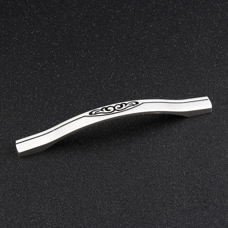 Puxador 96mm/128mm Pastoral Style Silver& Black Zinc Alloy Kitchen Furniture Cabinet Handle Bedroom Drawer Pulls Accessories|drawer pulls|cabinet handlesfurniture handle silver - AliExpress