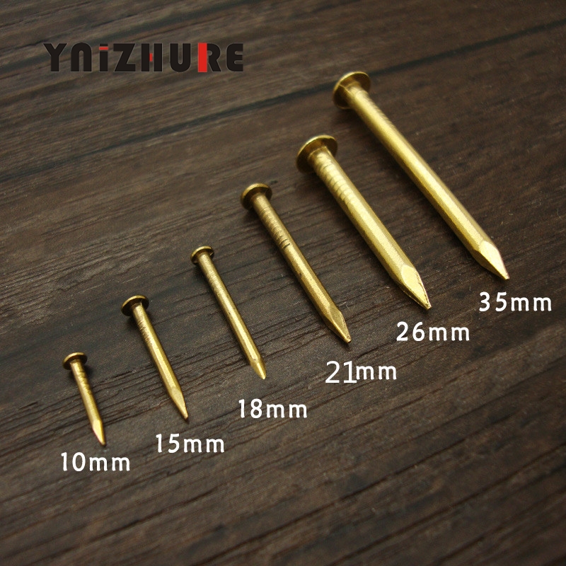 10mm 15mm 18mm 21mm 26mm 35mm Pure copper nails Round small copper nail Antique drum Furniture hinge Brass nails Gold, black|Nails|   - AliExpress