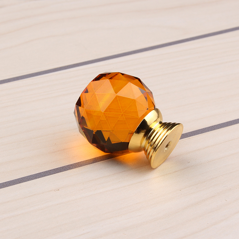 Hot 30mm 10PCS Orange Crystal Glass Handle Knob Furniture Door Kitchen Cabinet Drawer Wardrobe Ball Shape pull Handles YZ 3001|glass handles knobs|handle knobcrystal glass handles - AliExpress