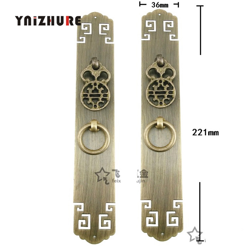 Antique Door handle Retro Brass Furniture Handles Cabinet Doors Double Doorhandle decoration accessories screw mounting|Cabinet Pulls|   - AliExpress