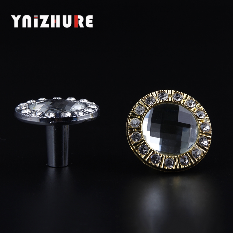 YNIZHURE 30mm Diamond Design Clear Crystal Glass Knobs Cupboard Drawer Pull Kitchen Cabinet Wardrobe Handles Furniture Hardware|Cabinet Pulls|   - AliExpress