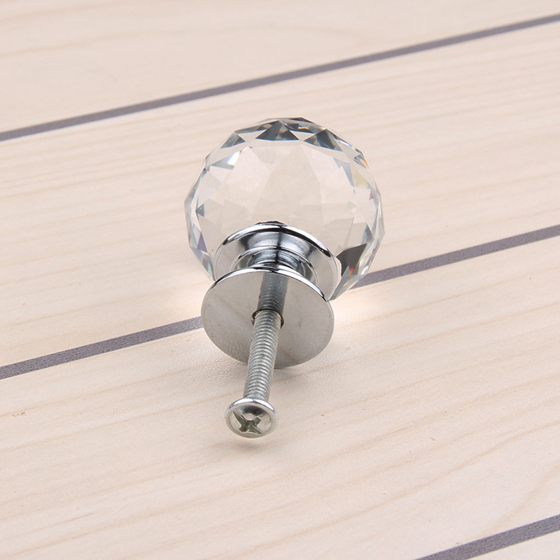 10pcs/lot 30mm Tiradores Muebles  Hot  Crystal Glass Clear Cupboard Door Drawer Knobs Pull Handle Sliver Kitchen Yz 2003|drawer knobs|tiradores mueblesknob pull handle - AliExpress