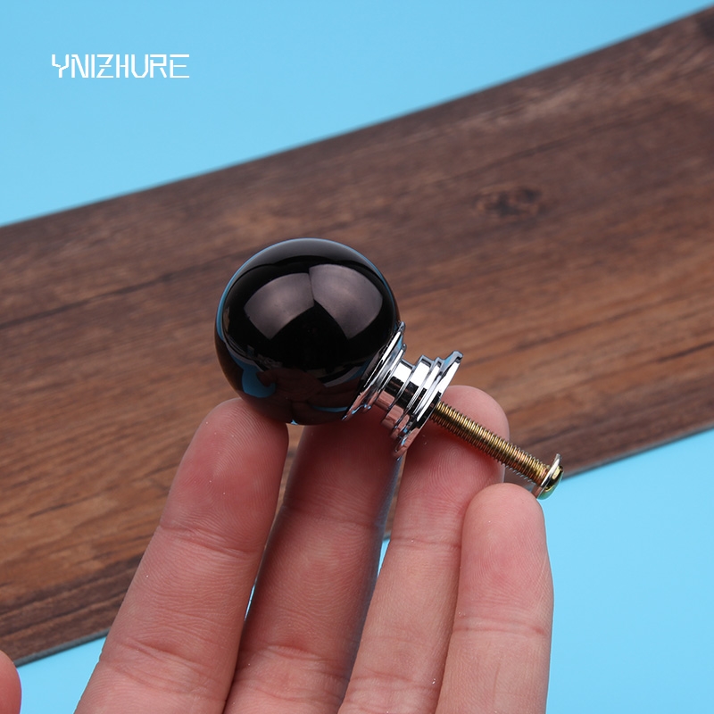 10pcs 30mm K9 Crystal Glass+zinc Alloy Black Round Ball Door Handles Cabinet Wardrobe Cupboard Closet Drawer Furniture Hardware|furniture hardware|k9 crystal glasshandle cabinet - AliExpress