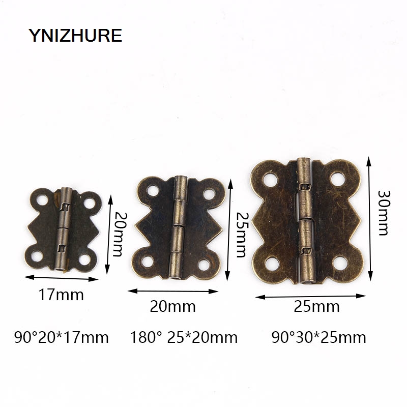 50PCS Mini Bronze Gold Square Antique Door Butterfly Hinges For Wooden Cabinet Drawer Decorative Jewelry Wooden Gift Box Hinges|box hinges|butterfly hingehinges for cabinet doors - AliExpress