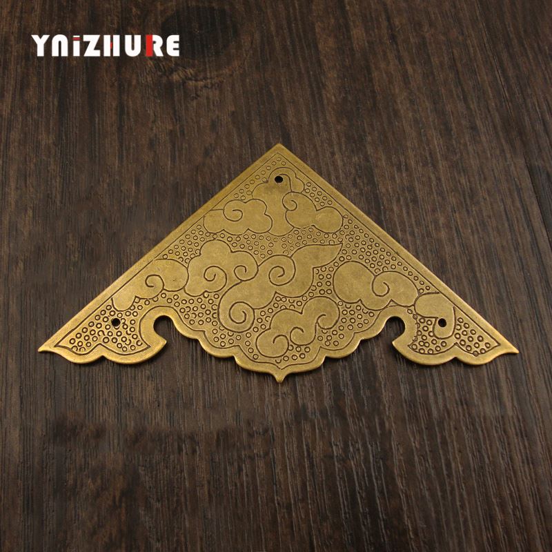 8pcs Antique Copper Angle Sheet Angle Flower Chinese Furniture Accessories Pure Copper Brass Paste The Corner|Corner Brackets|   - AliExpress