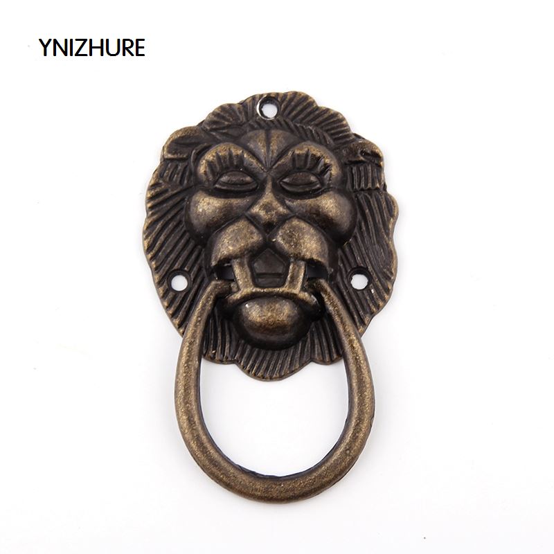 10pcs 41*65mm  New Furniture Handles Beast for Lion Head Antique Alloy Handle Wardrobe Drawer Door Pull Retro Decoration|door pull|furniture handledrawer pulls - AliExpress