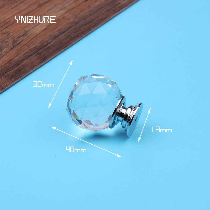 10pcs/lot 30mm Tiradores Muebles Hot  Clear Crystal Glass Cupboard Door Drawer Knobs Pull Handle Sliver Kitchen|drawer knobs|tiradores mueblesknob pull handle - AliExpress