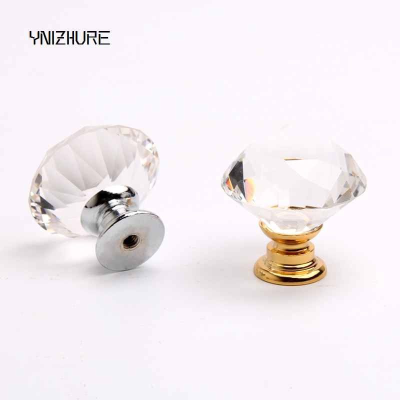 1pc 30mm Hot Sale Freeshipping  Clear Diamond Shape Crystal Glass Pull Handle Cupboard Cabinet Drawer Door Furniture Knob|furniture knobs|glass pull handlespull handle - AliExpress