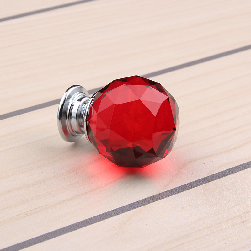 Puxadores Puxador 30mm Newest Arrival Fashion Cabinet Cupboard Wardrobe Red Crystal Glass Drawer Knob Pull Handle Free Shipping|crystal glass drawer knobs|glass drawer knobsdrawer knobs - AliExpress