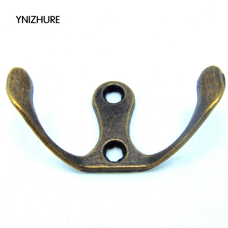 20pcs 49*27mm Antique alloy hook thin trumpet hook wall hook holes hangers for clothes