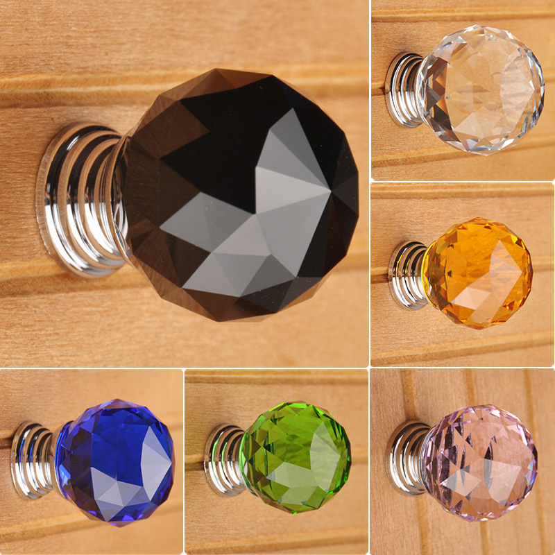 10pcs  30mm Tiradores Muebles Puxadores Multicolor Choose K9 Crystal Knobs Dresser Drawer Cabinet Door Handle Accessories|cabinet door handles|tiradores mueblescrystal knobs - AliExpress