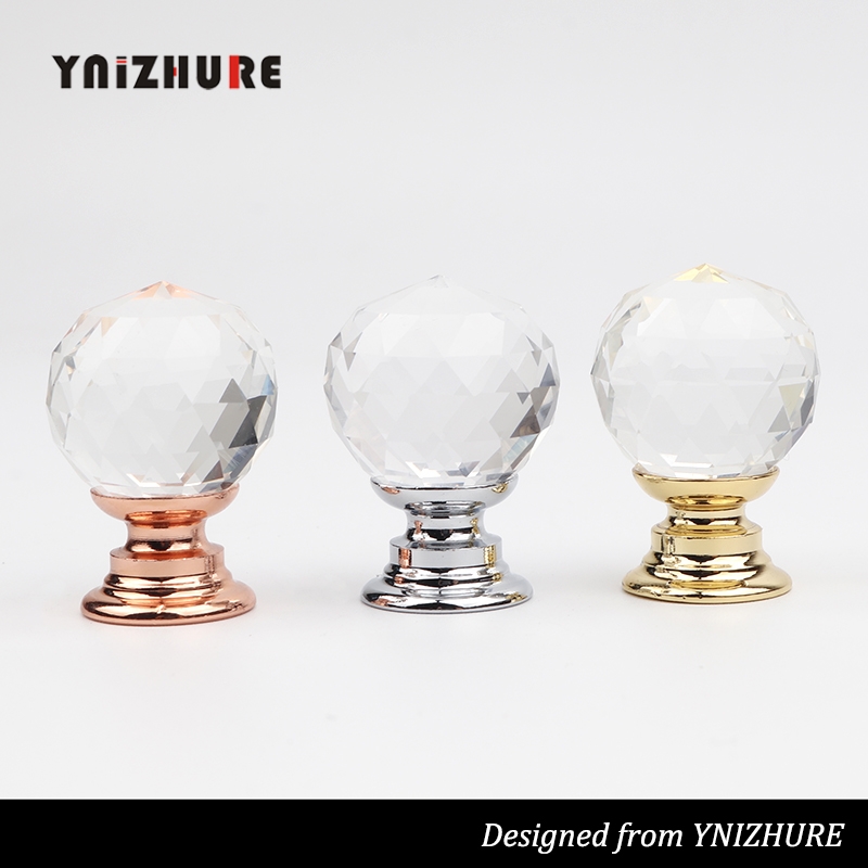 YNIZHURE Brand Design 20mm Crystal Ball Glass Knobs Cupboard Drawer Pull Kitchen Cabinet Door Wardrobe Handles Hardware|Cabinet Pulls|   - AliExpress