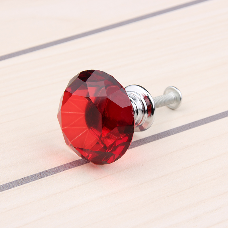 10pcs 30mm  High Quality Diamond Shape Crystal Glass Drawer Cabinet Pull Handle Knob Red Free Shipping|handle knob|pull handle knobknob red - AliExpress