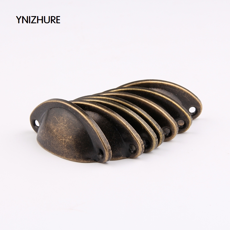 50pcs 50*20mm  Sale Promotion Tiradores Muebles Metal Antique Drawer Handle Medicine Cabinet Green Ancient Shell Semicircle|drawer handles|antique drawer handlestiradores muebles - AliExpress